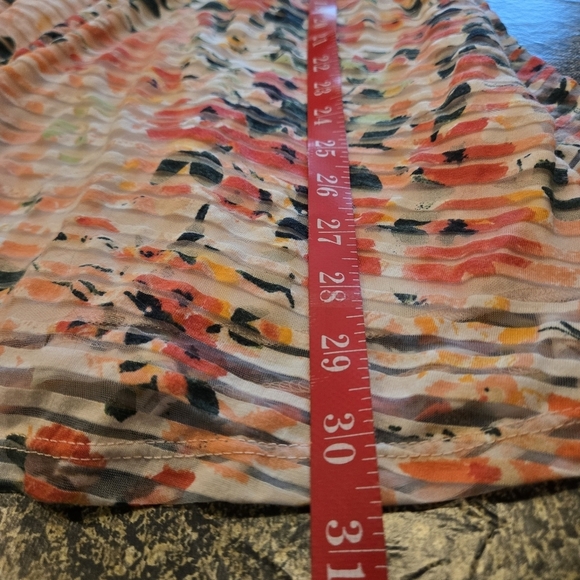 Trixxi Multicolored Halter Sundress Mini Semi Sheer Overlay Fit & Flare Junior 3 - Picture 11 of 14